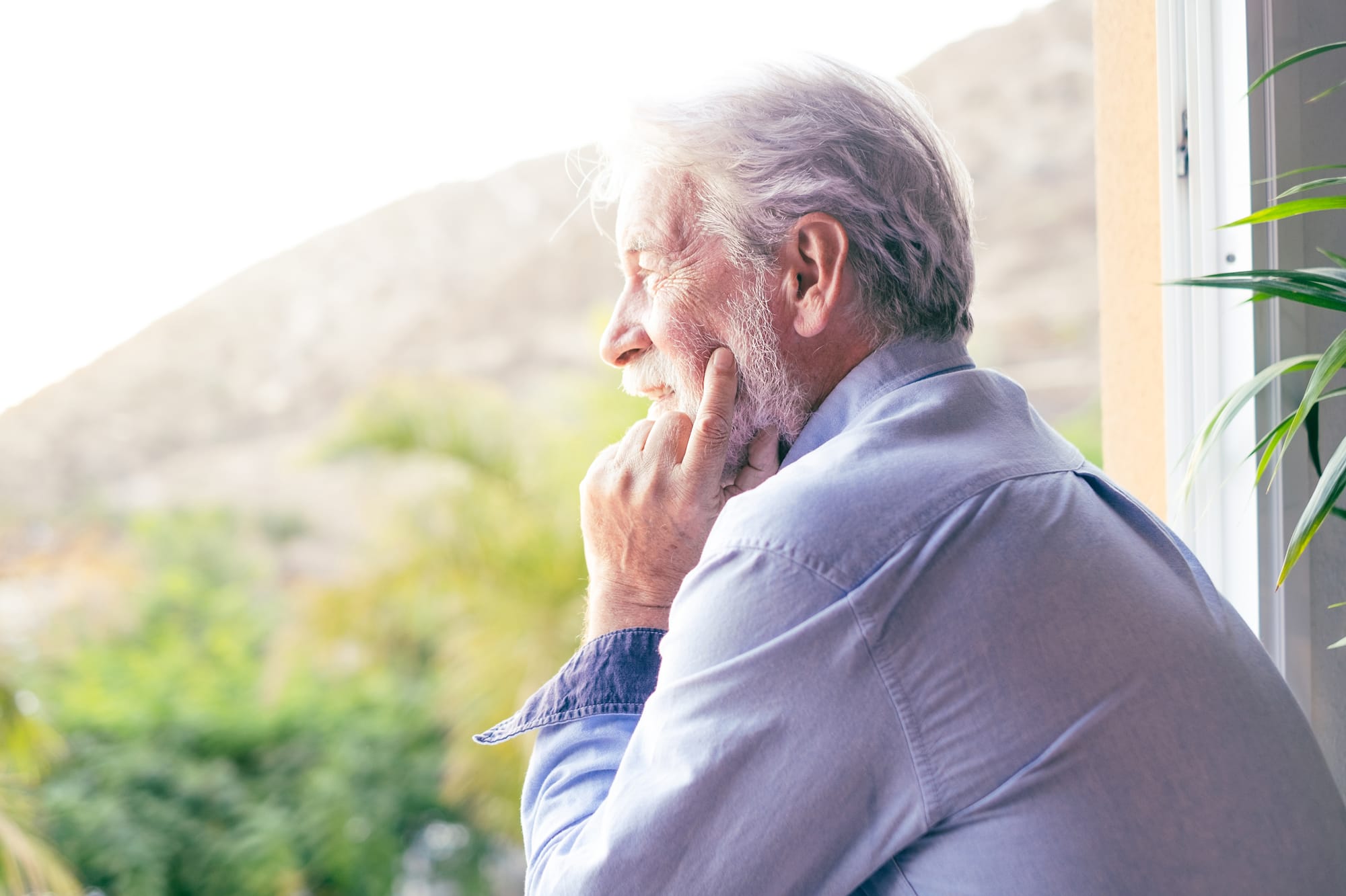 a man thinking about something deeply