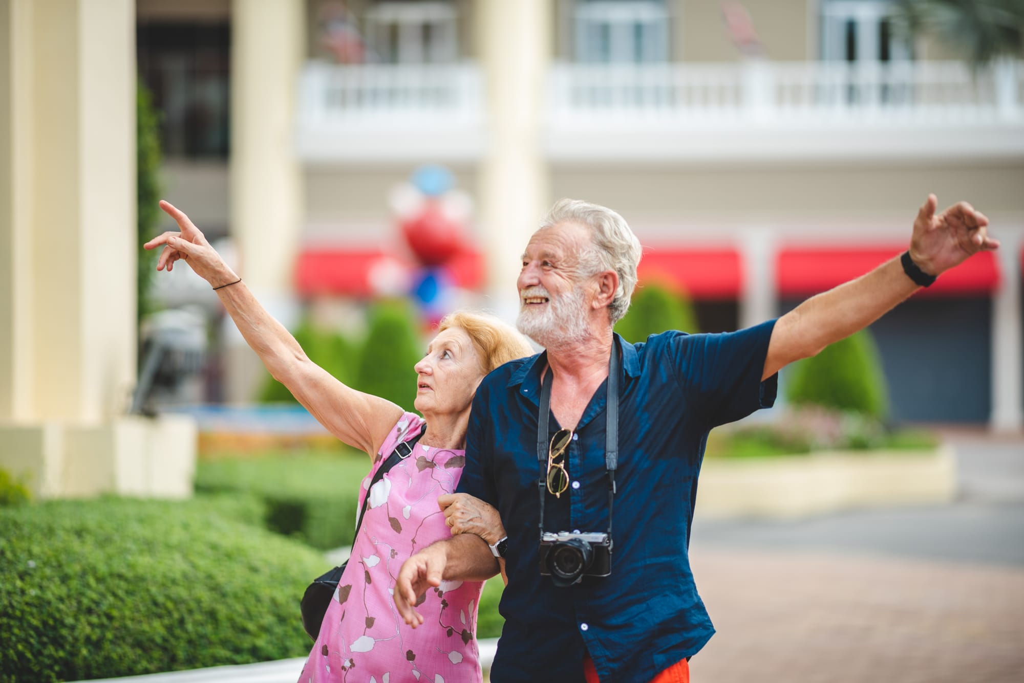 two older adults having a lovely day