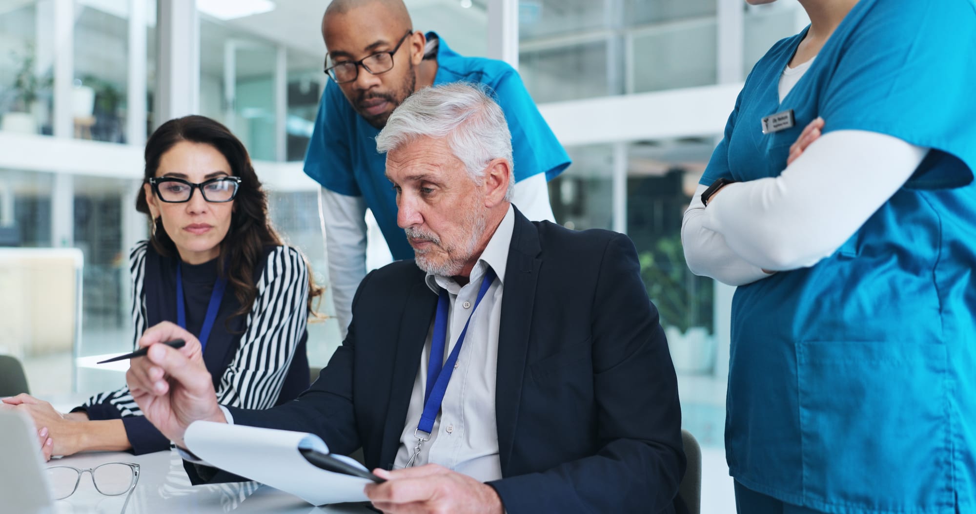 an intergenerational team in a medical practice