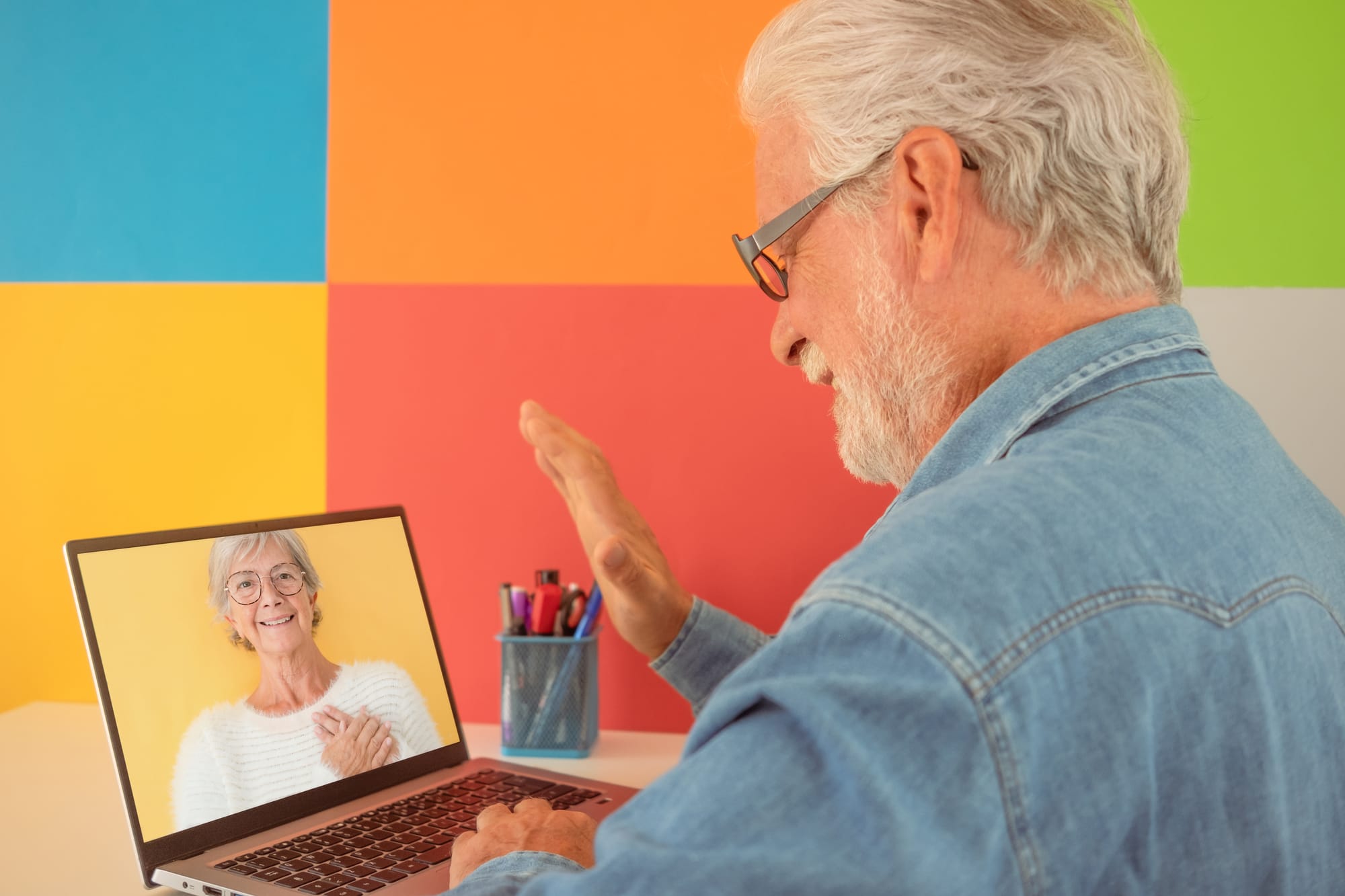 connecting older adults over a video call