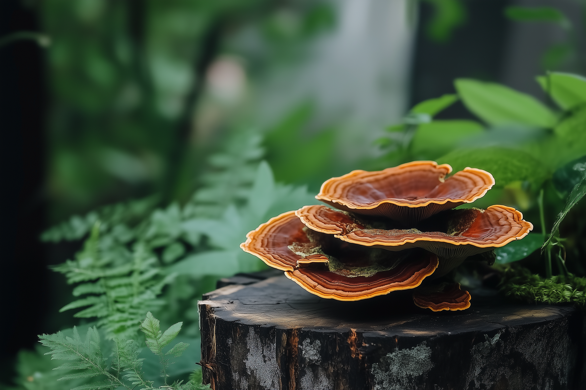 a beautiful lingzhi or reishi mushroom in the forest - Serious Aging.com