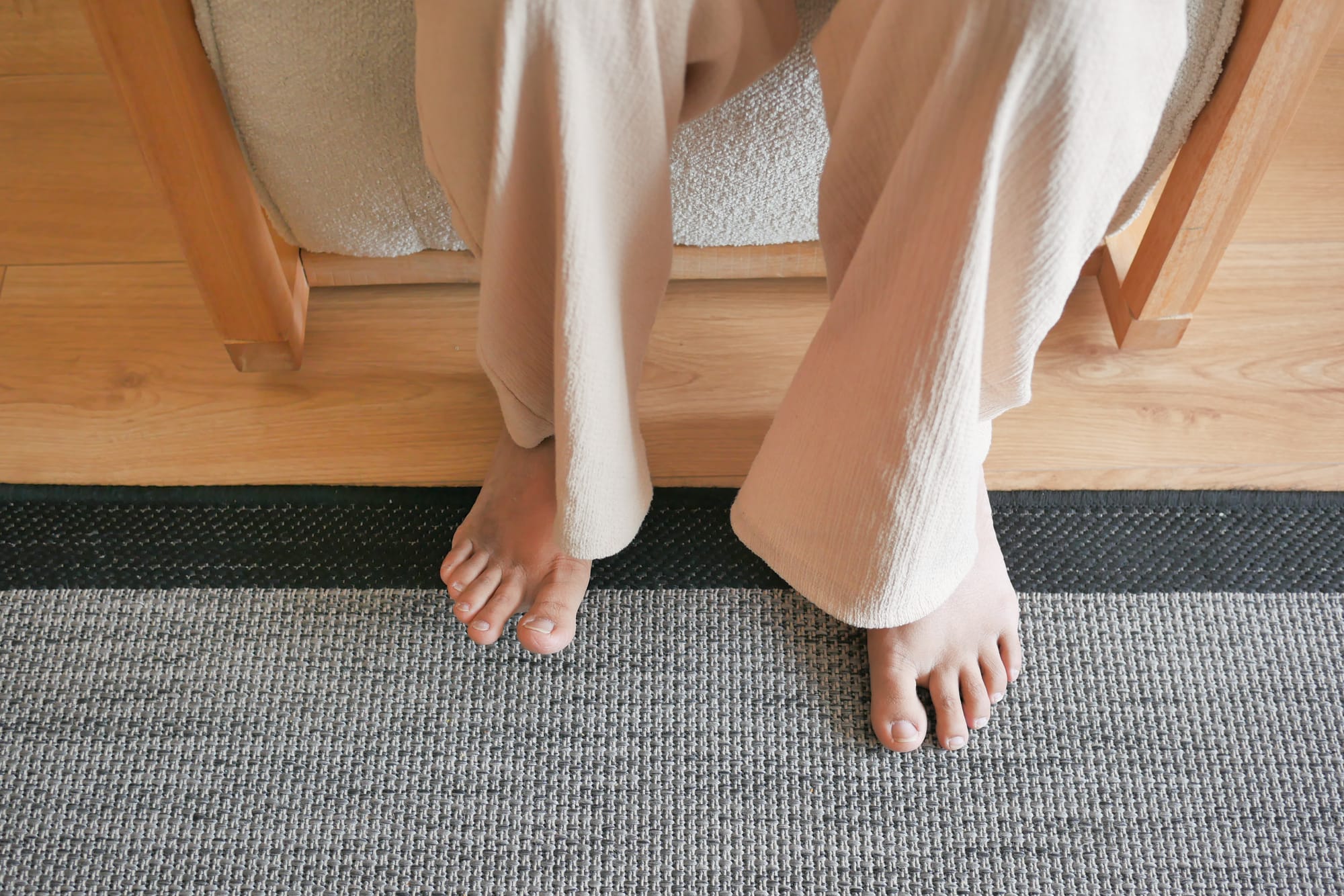 a nonslip rug to reduce fall risk for older adults