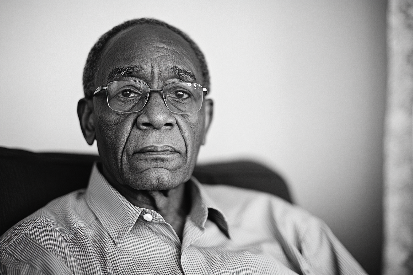 an older african american man thinking about his future