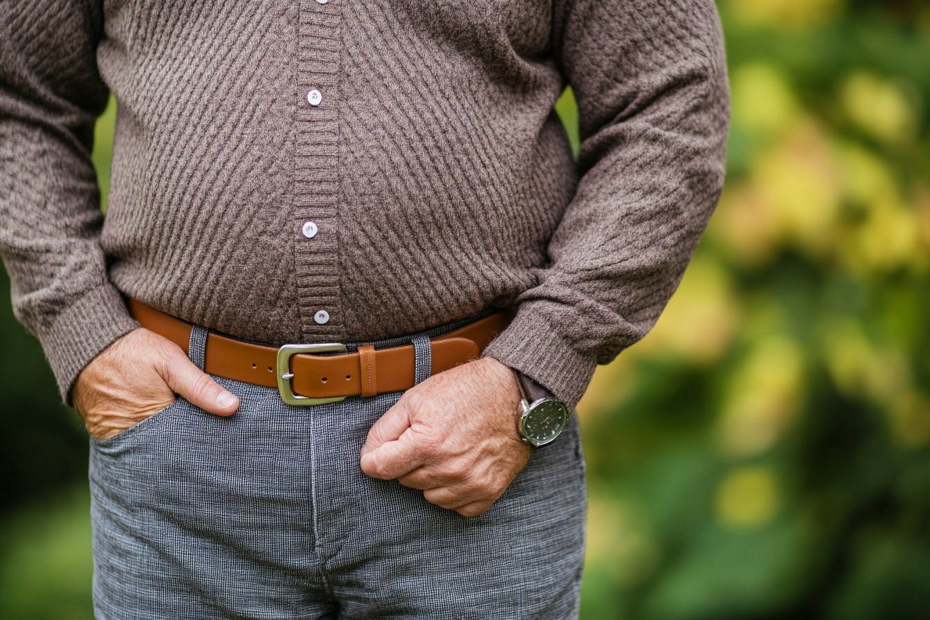 an older man with a slight weight problem - SeriousAging.com