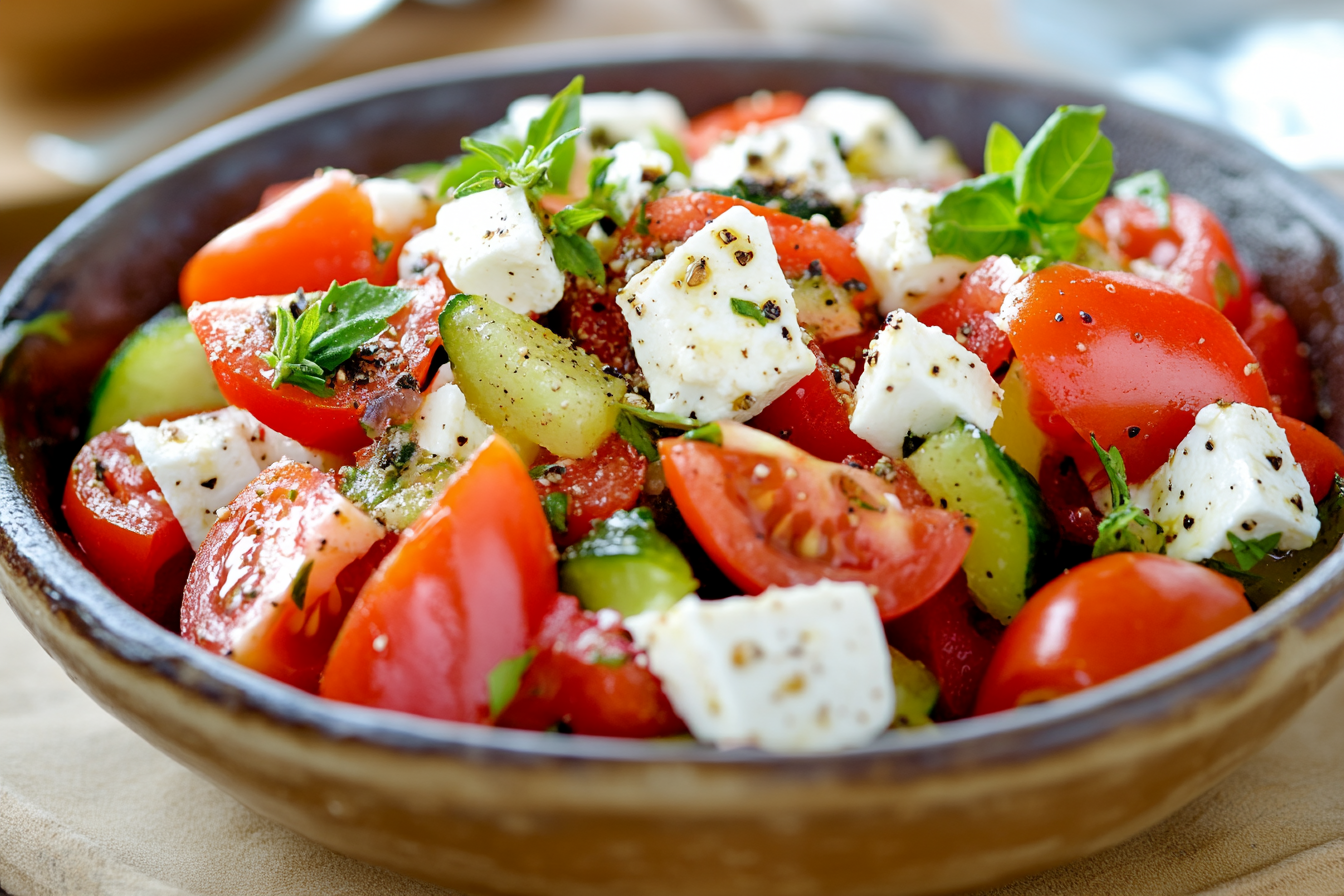 a greek salad for the Mediterranean diet - SeriousAging.com