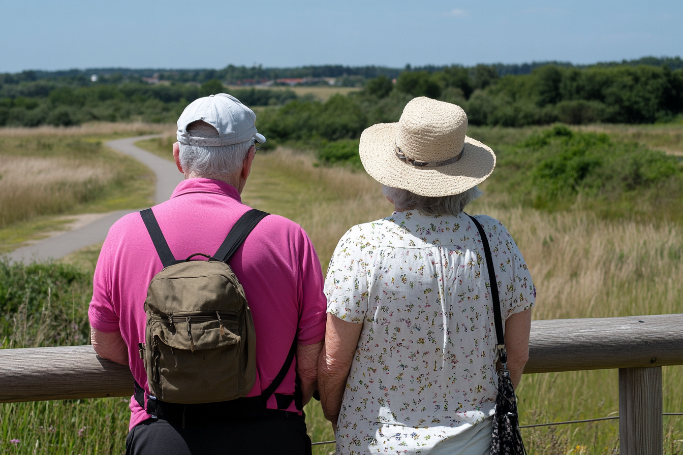 a couple on a hike- SeriousAging.com
