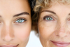 close up of young and old skin for SeriousAging.com